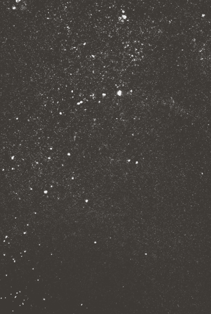 A black background scattered with small white specks and patches, resembling a starry night sky or the cosmos—much like a dreamy visual for exclusive memberships—with a few cloudy, textured areas on the right side.